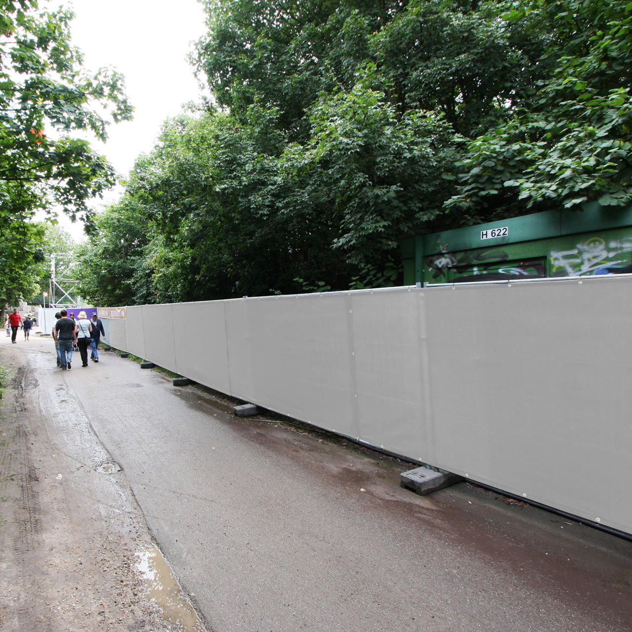 Bauzaun Sichtschutz B1 - weiß