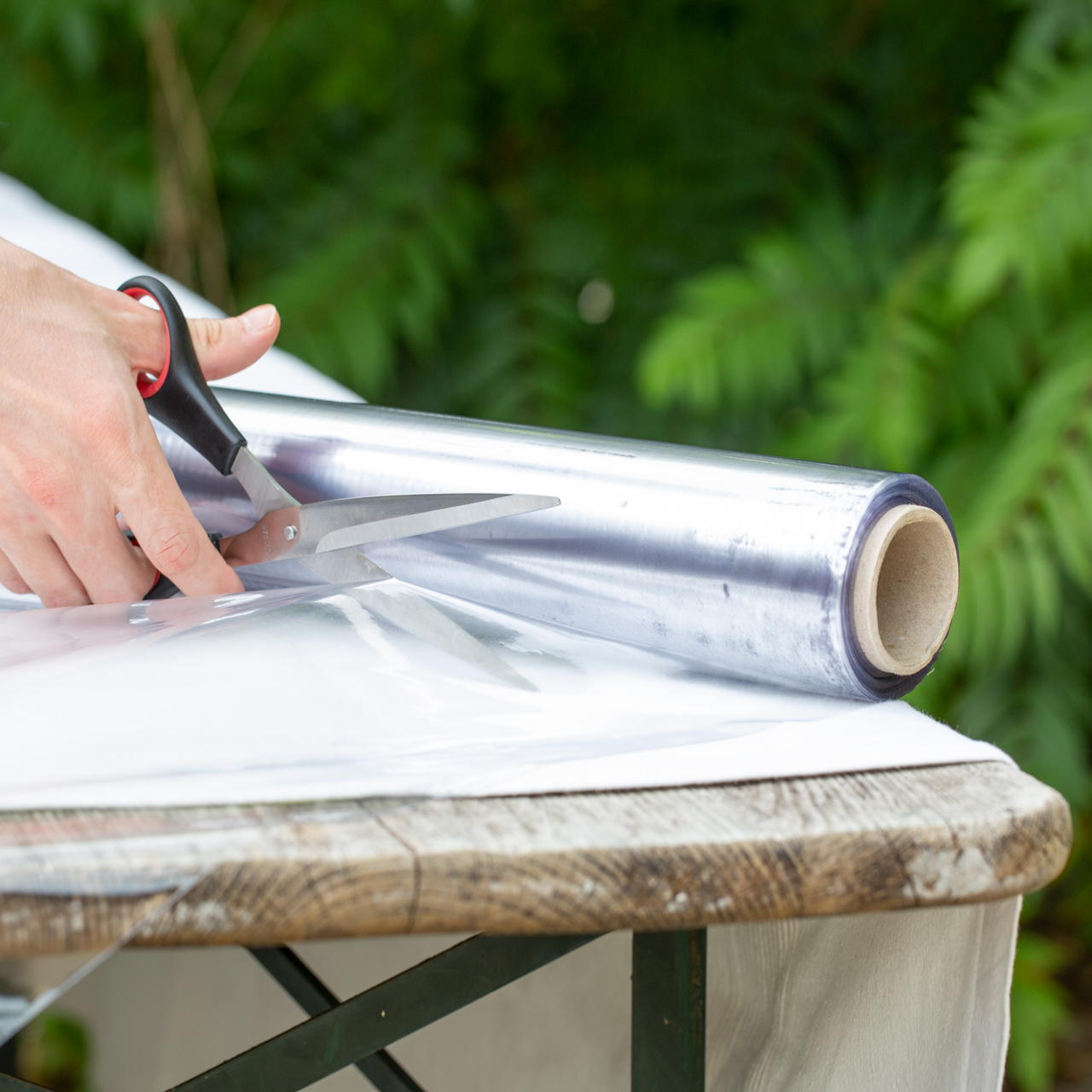 Plastiktischdecke transparent