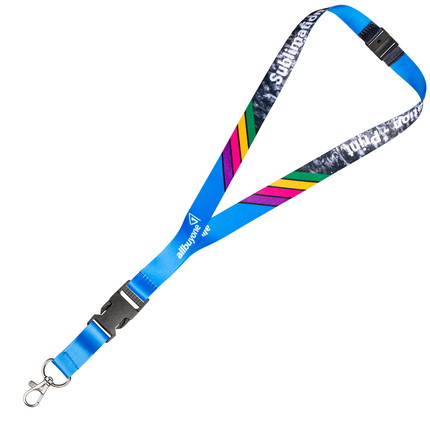 printed lanyards - 20 mm Printed lanyards, 2-sided - 20 mm - Carabiner Standard - with safety lock - with clip