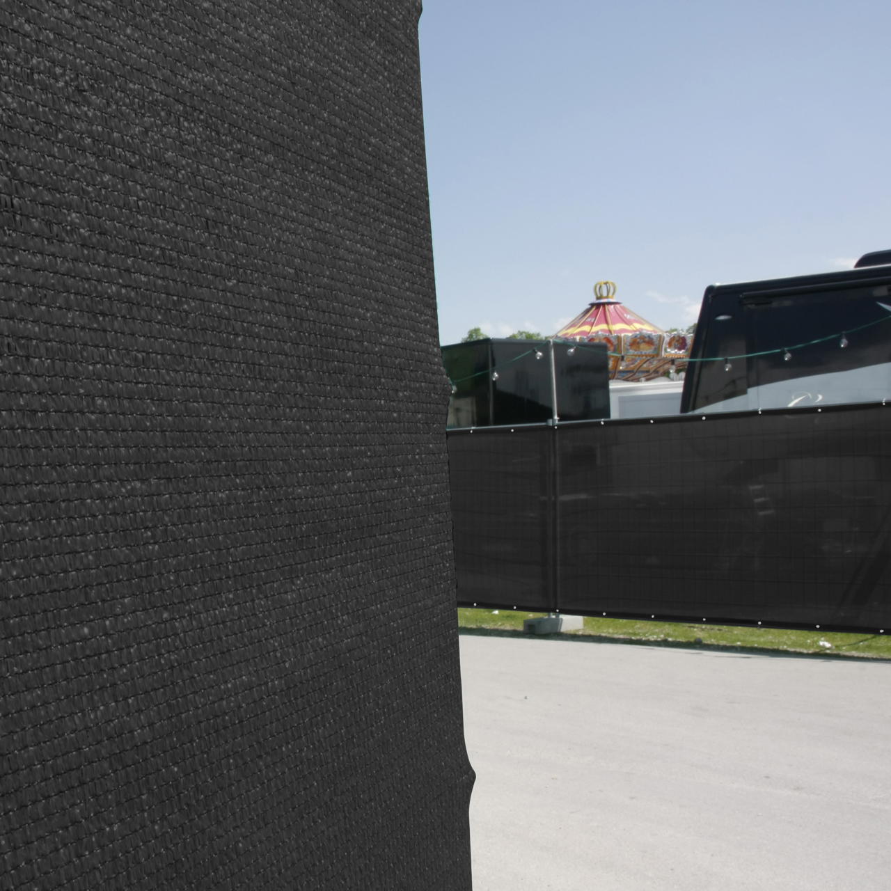 Bauzaun Sichtschutz B1 - schwarz