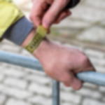 print tyvek wristbands - gold Printed single-colour 19 mm tyvek wristbands - gold