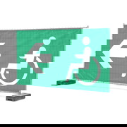 Banner Notausgang barrierefrei Pfeil links