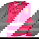 Signalweste mit Aufdruck - 1-seitig Signalweste - bedruckbar - 1-seitig - 3-farbig - pink