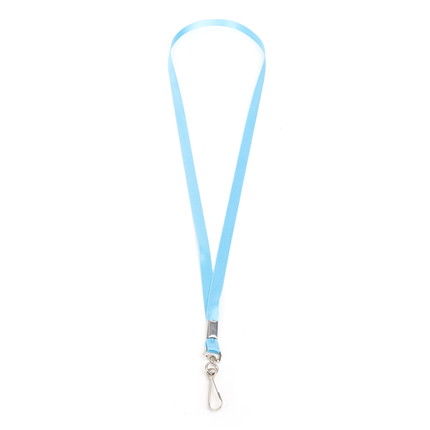 lanyard - light blue Flat lanyard with simplex hook - light blue