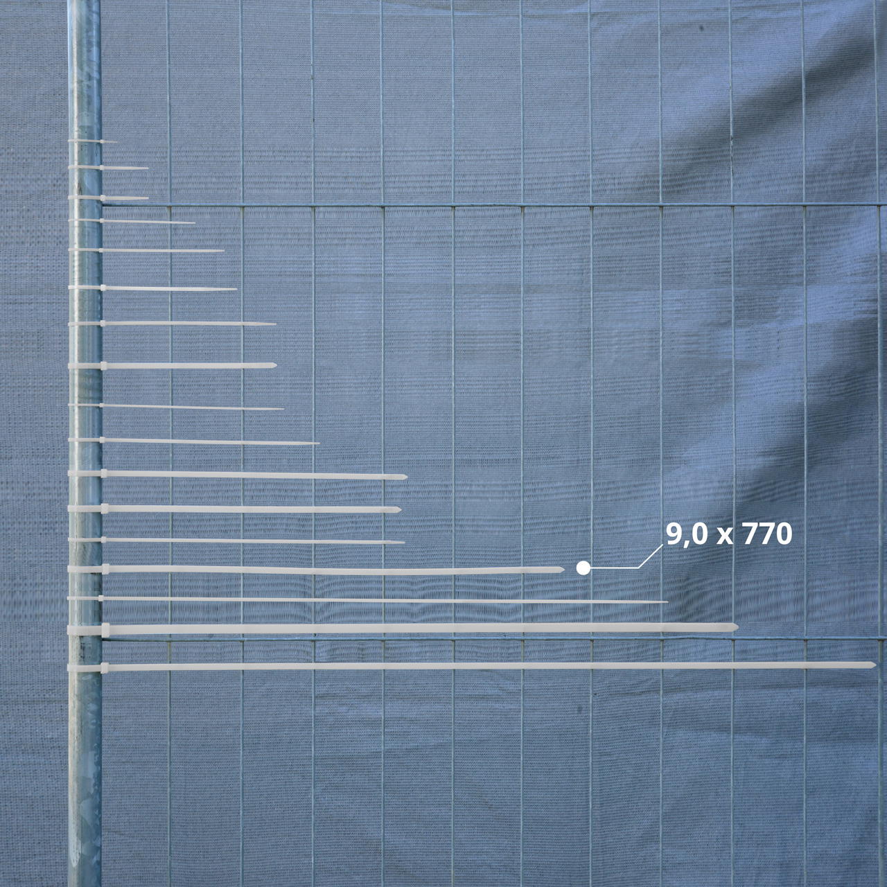 cable ties white - 9.0 mm x 770 mm