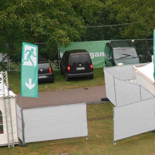 Bauzaun Sichtschutz B1 - weiß