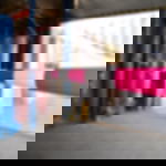 Barrier tape striped - pink-white Barrier tape striped - pink-white