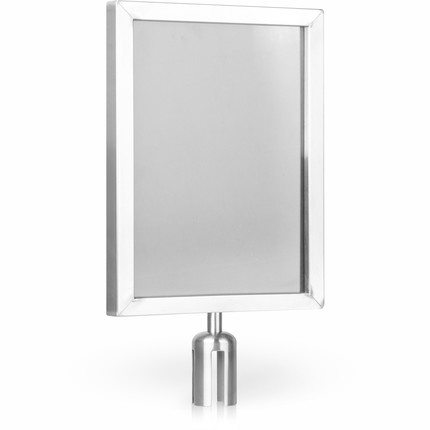 Signboard for barrier stands GRIP - silver - A3