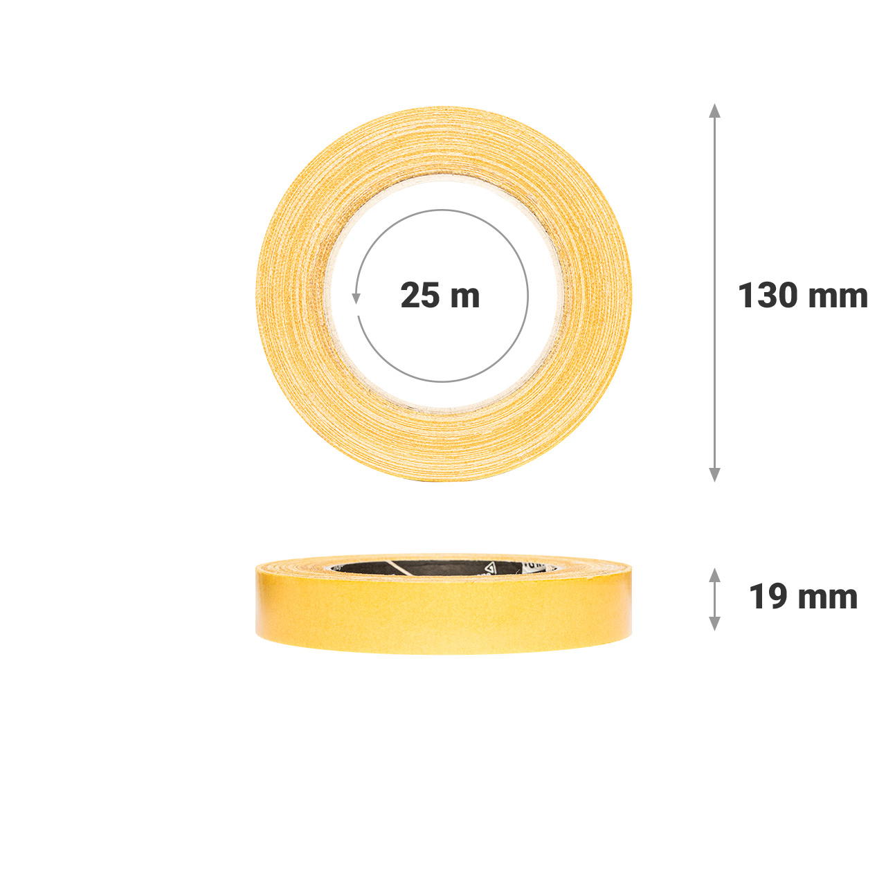 Beidseitiges Gewebeband GT 703 stark / schwächer - 19 mm