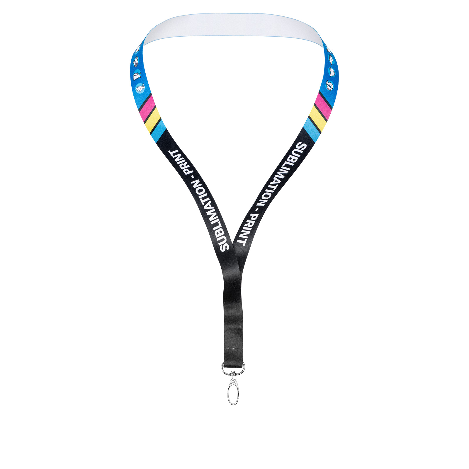 Lanyards bedruckt 1-seitig - 15 mm - Kartenhalter - ohne Sicherheitsverschluss - ohne Clip