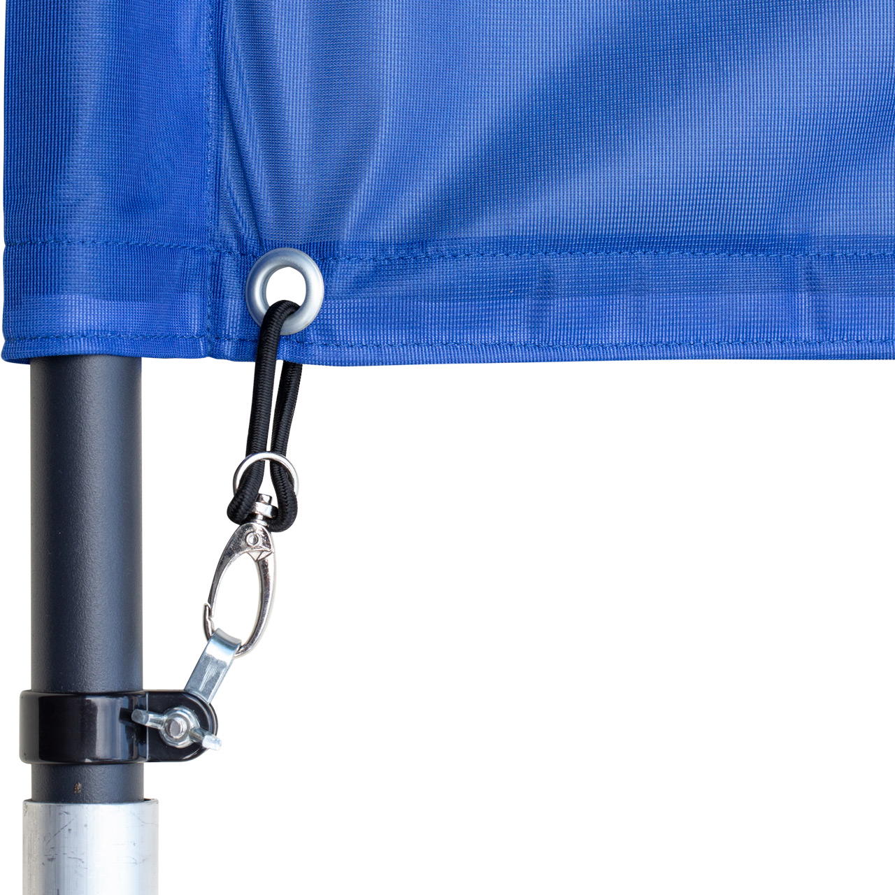 construction fence flag with pictogram - WC (blue-white)