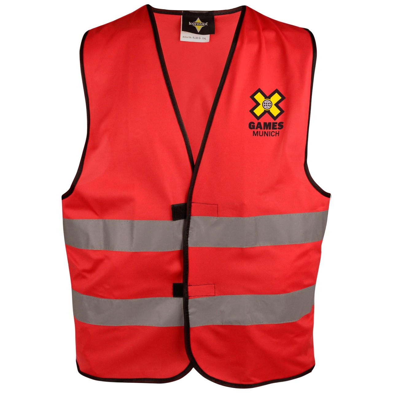 Signalweste - bedruckbar - 1-seitig - 3-farbig - rot