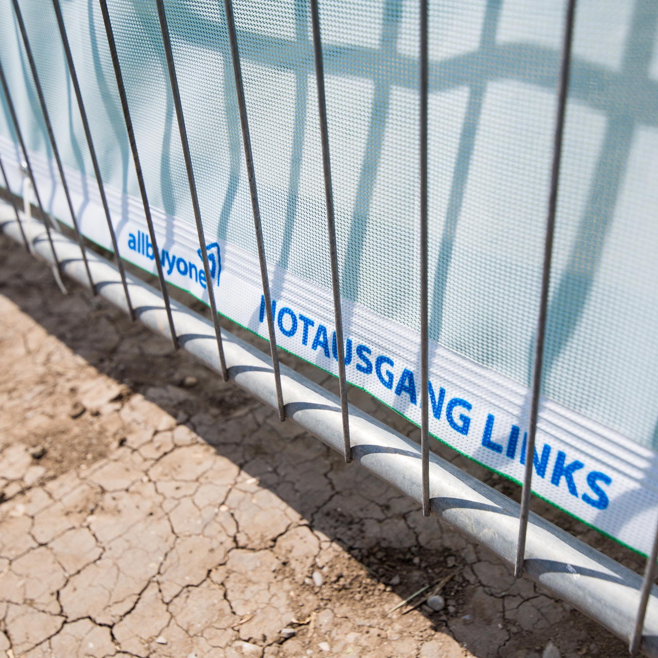 Emergency exit banners with directional arrows - Emergency exit left