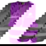 Signalweste mit Aufdruck - 1-seitig Signalweste - bedruckbar - 1-seitig - 4-farbig - lila