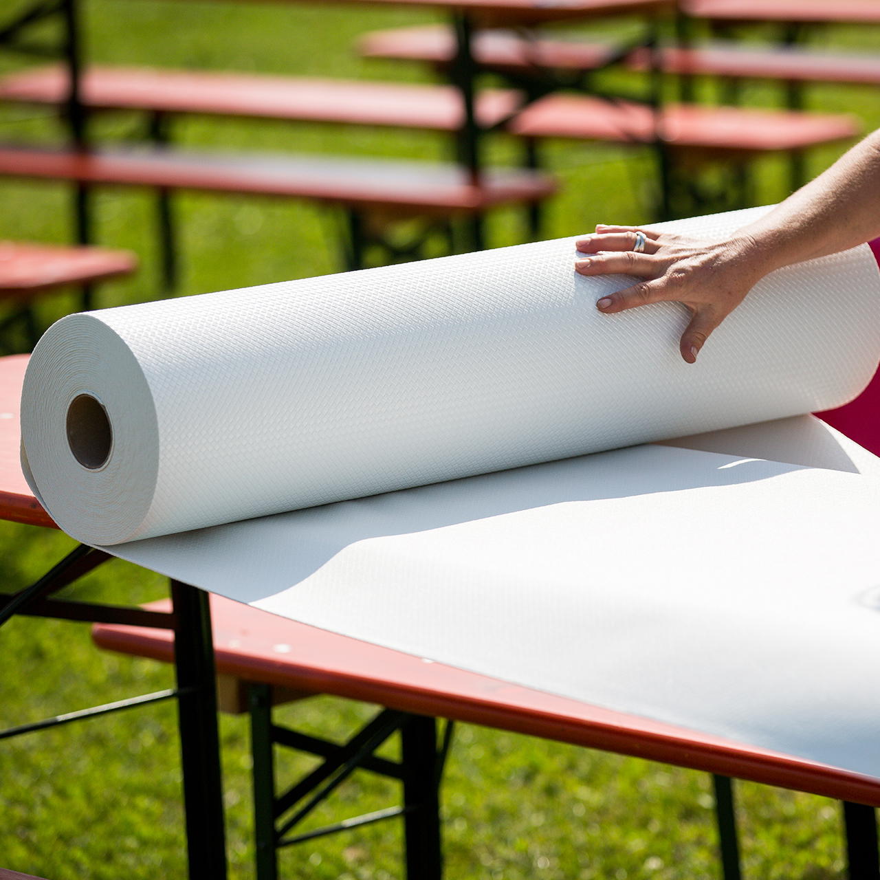 Molton Tischschoner - rutschfester Tischschutz - 85 cm