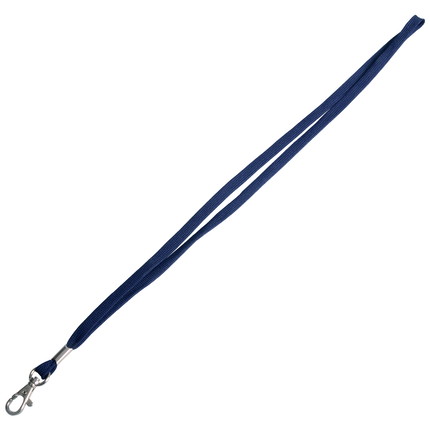 Lanyard tube with carabiner clip - dark blue