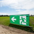 Preview: Emergency exit banners with directional arrows