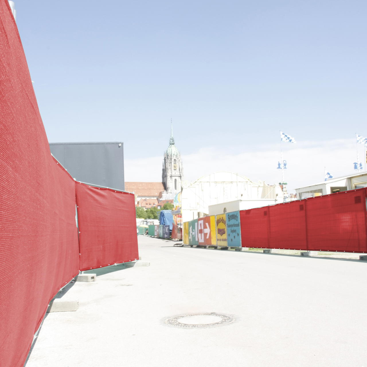 Bauzaun Sichtschutz B1 - rot