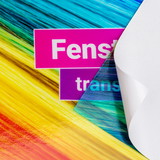 Transparent non-permanent rear glass stickers