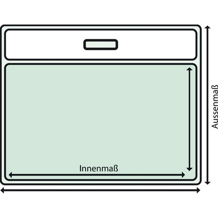 ID card holder, credit card format, horizontal