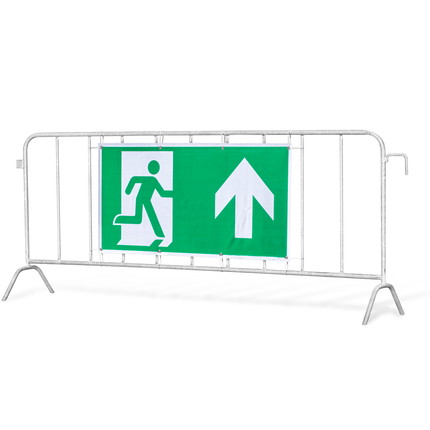 Fluchtweg Banner - Notausgang oben Reflex Fluchtwegbanner klein - Notausgang oben