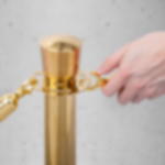 barrier stand with cord - gold Barrier stand with cord - gold