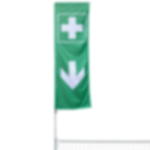construction fence flag with pictogram - First aid construction fence flag with pictogram - First aid