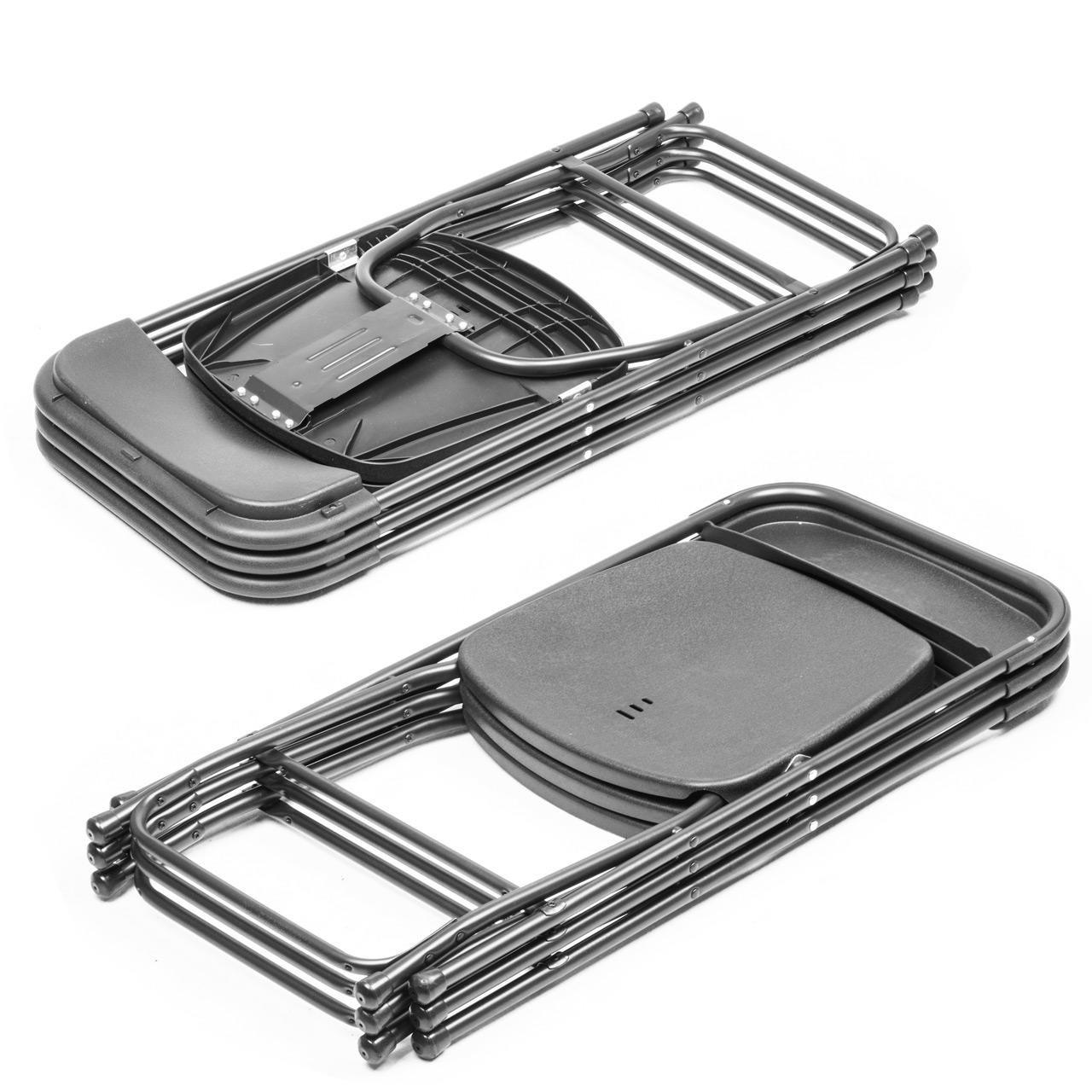 10 folding chairs - black