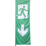 "Emergency exit" – replacement flag for site fence / container