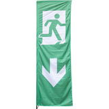 Notausgang - Ersatzfahne für Bauzaun / Container