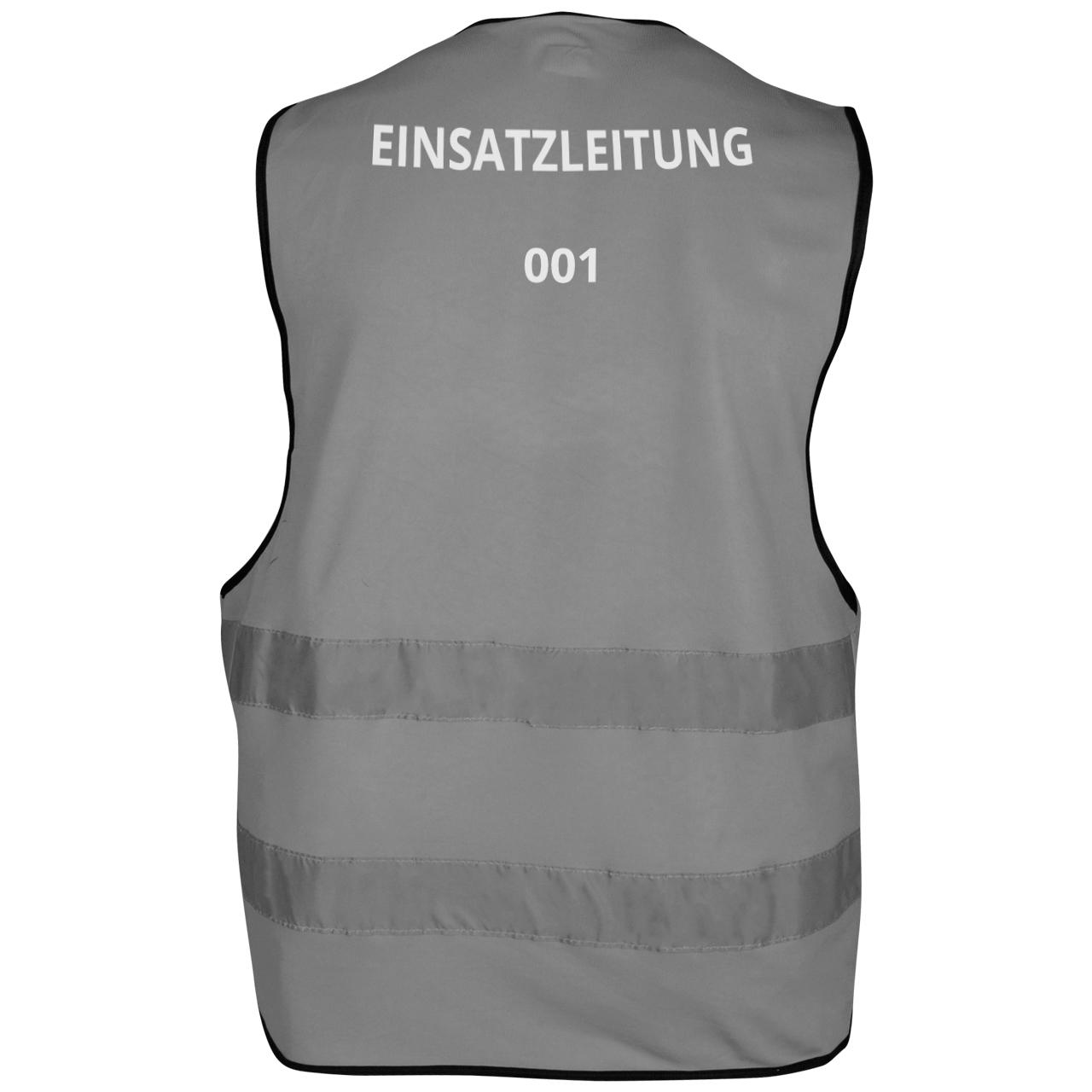 Signalweste - bedruckbar - 2-seitig - 4-farbig - grau