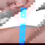 vinyl admission wristbands - neon blue Printed vinyl admission wristbands (1c) - neon blue