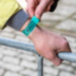 print tyvek wristbands - mint Printed single-colour 19 mm tyvek wristbands - mint