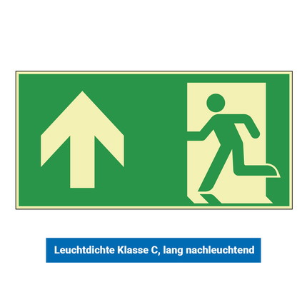 Notausgang Schild - Pfeil oben