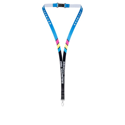 custom lanyards - 10 mm Printed lanyards, single-sided - 10 mm - Carabiner Oval - with safety lock - without clip