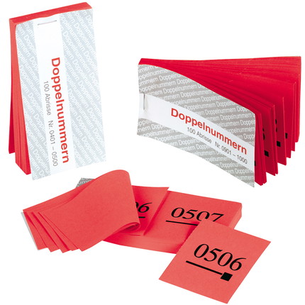 coatroom tokens 2-digits - red