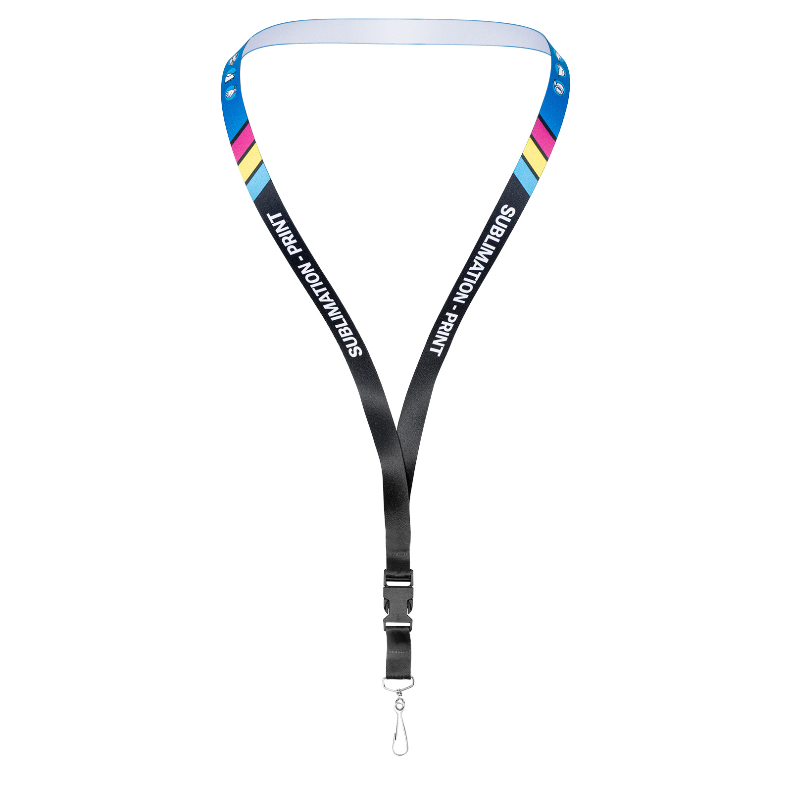 Lanyards bedruckt 1-seitig - 15 mm - Kartenhalter - ohne Sicherheitsverschluss - ohne Clip