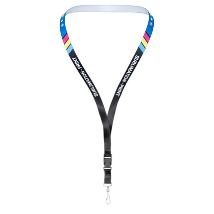 Lanyards bedruckt 1-seitig - 15 mm - Simplexhaken - ohne Sicherheitsverschluss - mit Clip