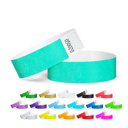 Tyvek wristbands, unprinted, 19 mm wide - mint