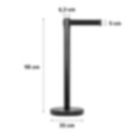 barrier stands with belt - black GRIP barrier stands – steel - black