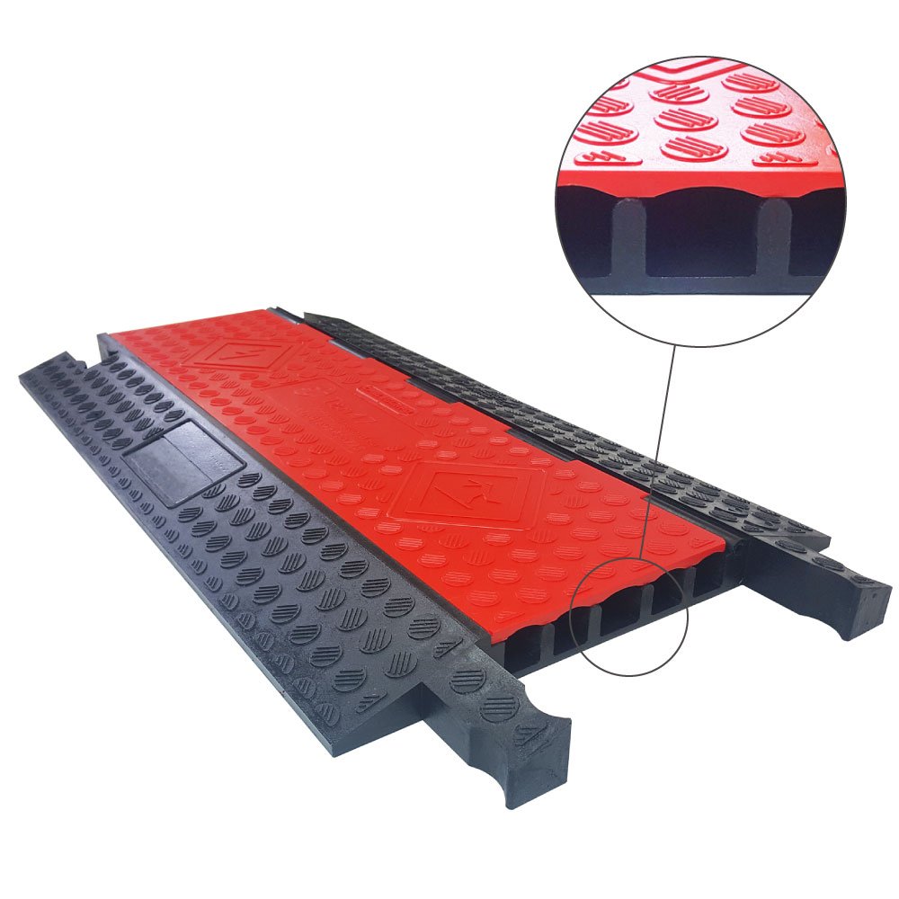 Cable Ramp Red Line 5-Channel scalloped lightweight lid product photo (Article No. 2011067)