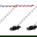 belt barrier posts - white Plastic belt barrier posts - white - red-white