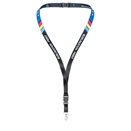 Schlüsselbänder bedruckt - 15 mm Lanyards bedruckt 2-seitig - 15 mm - Karabiner Standard - mit Sicherheitsverschluss - mit Clip