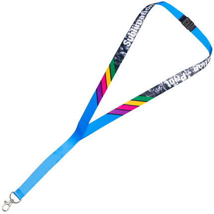 Lanyards bedruckt 2-seitig - 15 mm - Karabiner Standard - mit Sicherheitsverschluss - ohne Clip