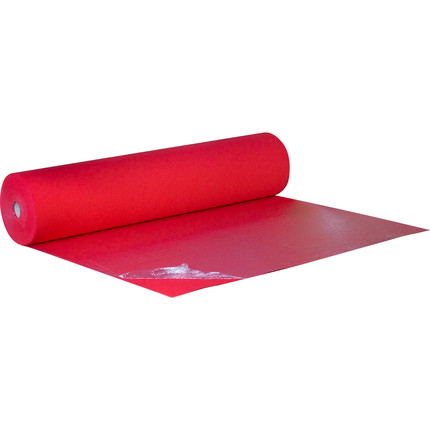 Flat felt carpet B1 with film covering - red
