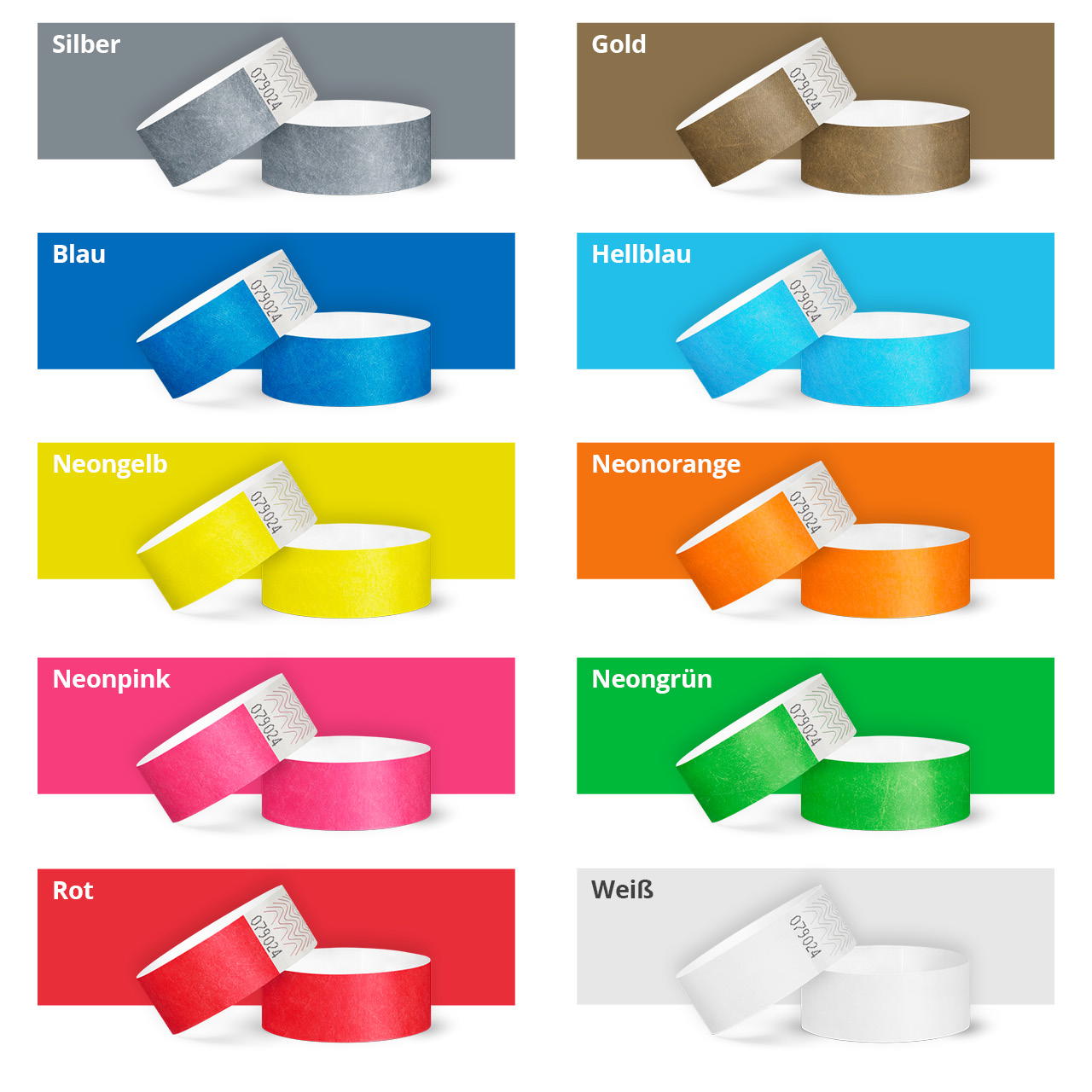 Tyvek Bänder unbedruckt - 25 mm breit - weiß