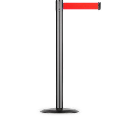 tensabarrier | red - Stainless steel powder-coated black