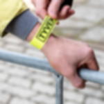 paper entry wristbands - neon yellow Printed single-colour 25 mm tyvek wristbands - neon yellow