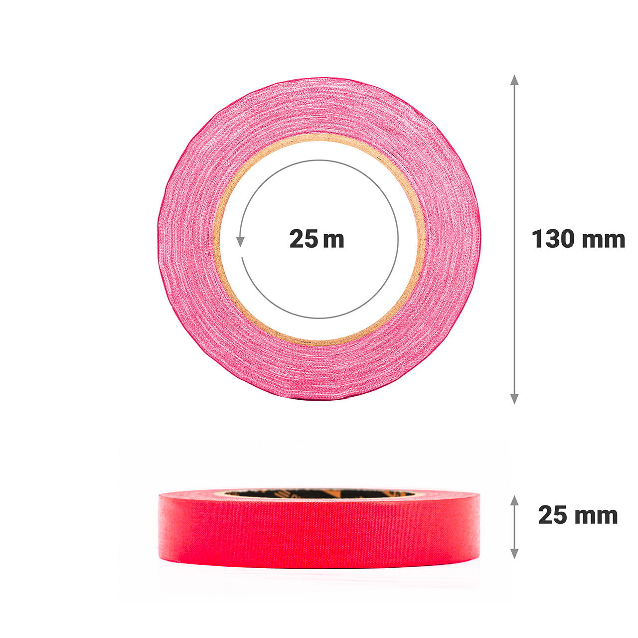 GT PRO Premium Gewebeklebeband - Neon Tape in 25 mm Breite
 - neonpink