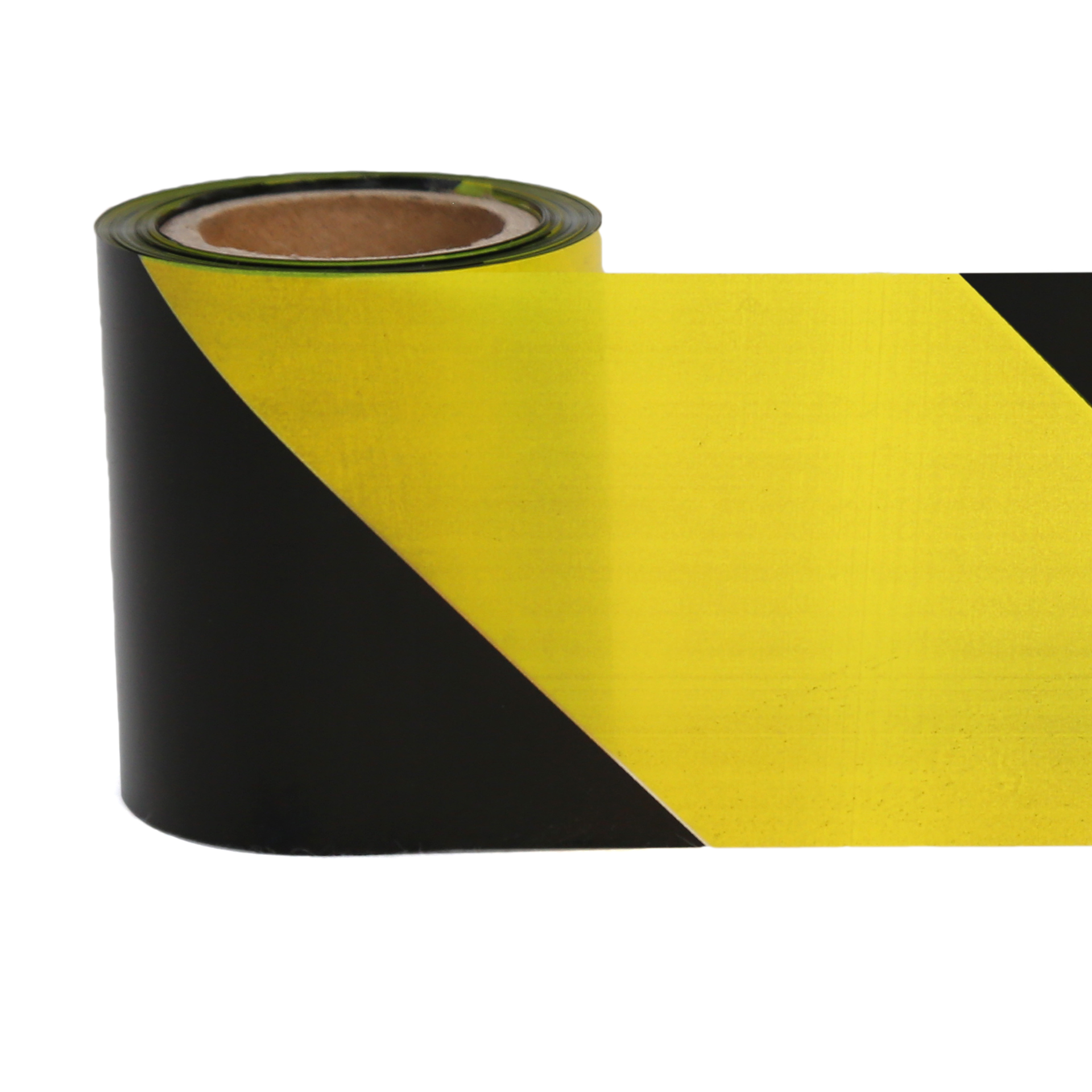 Flatterband gelb schwarz reißfest | 50 m Rolle 